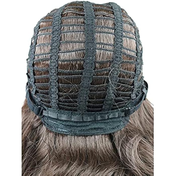 DILLARDS Seinwigs 16’’ Short Synthetic Curly Wavy With Flat Bangs Hair Replacement Wigs For Black Women With Wig Cap And Comb（Sh#6 Chestnut Brown） - Image 2